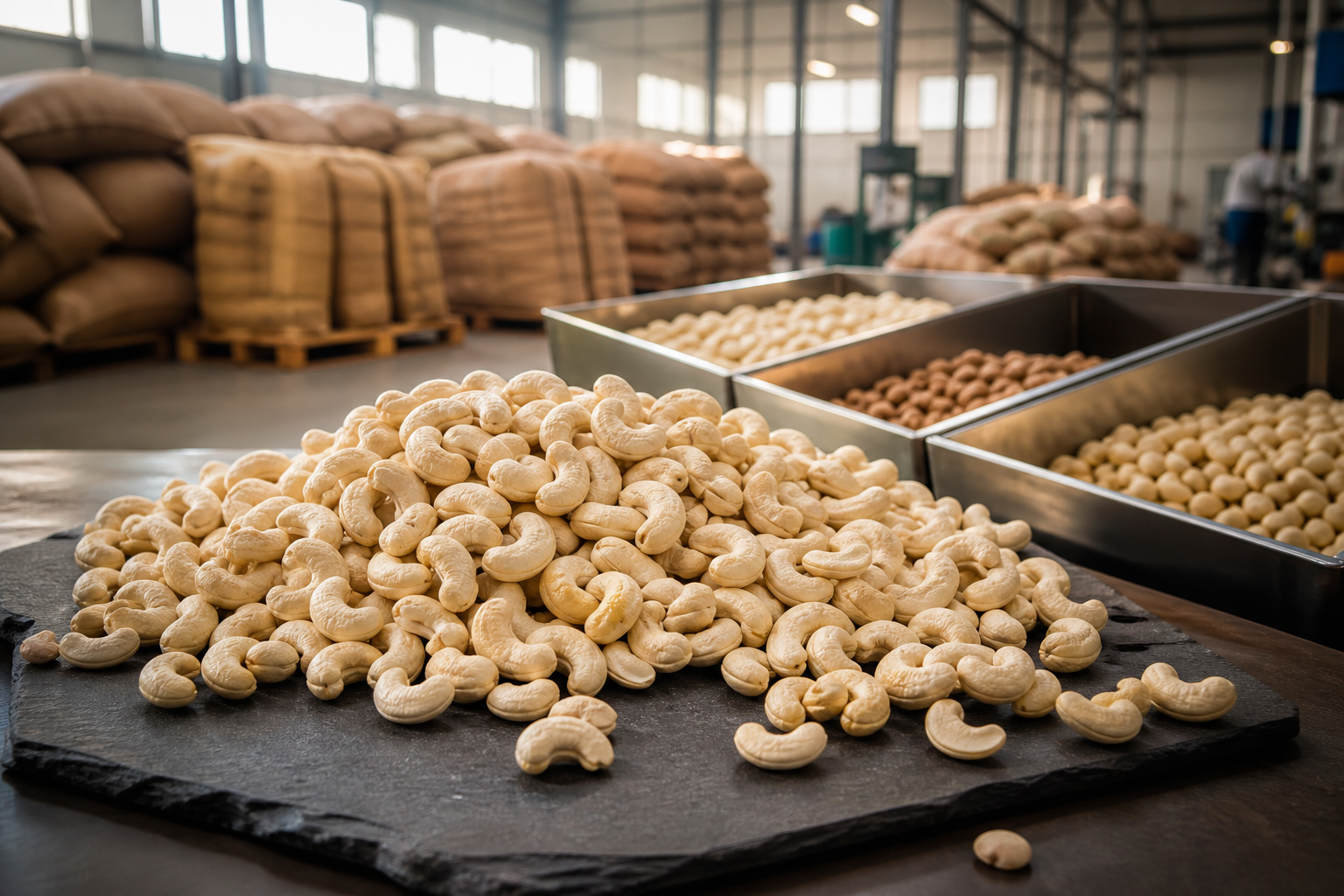 Premium wholesale cashew nut grades W180 W240 W320 arranged for B2B buyers
