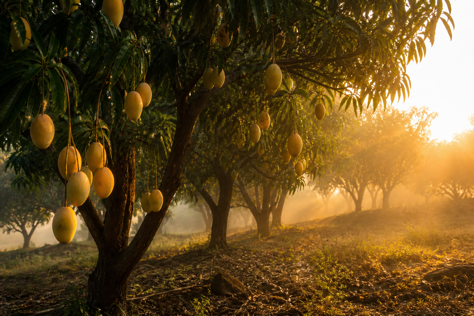 Authentic Konkan Hapus Alphonso mango orchard for bulk mango pulp