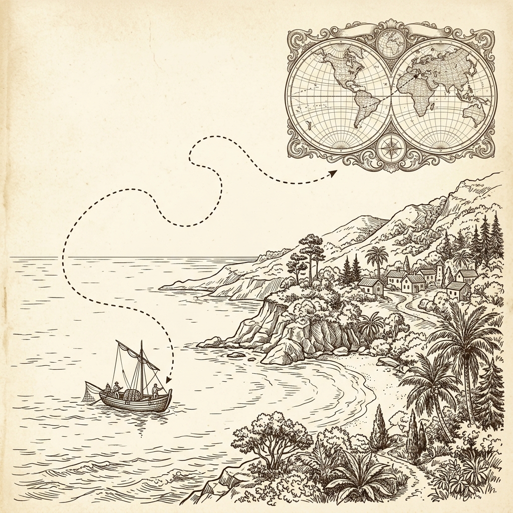 Kokan Map Illustration