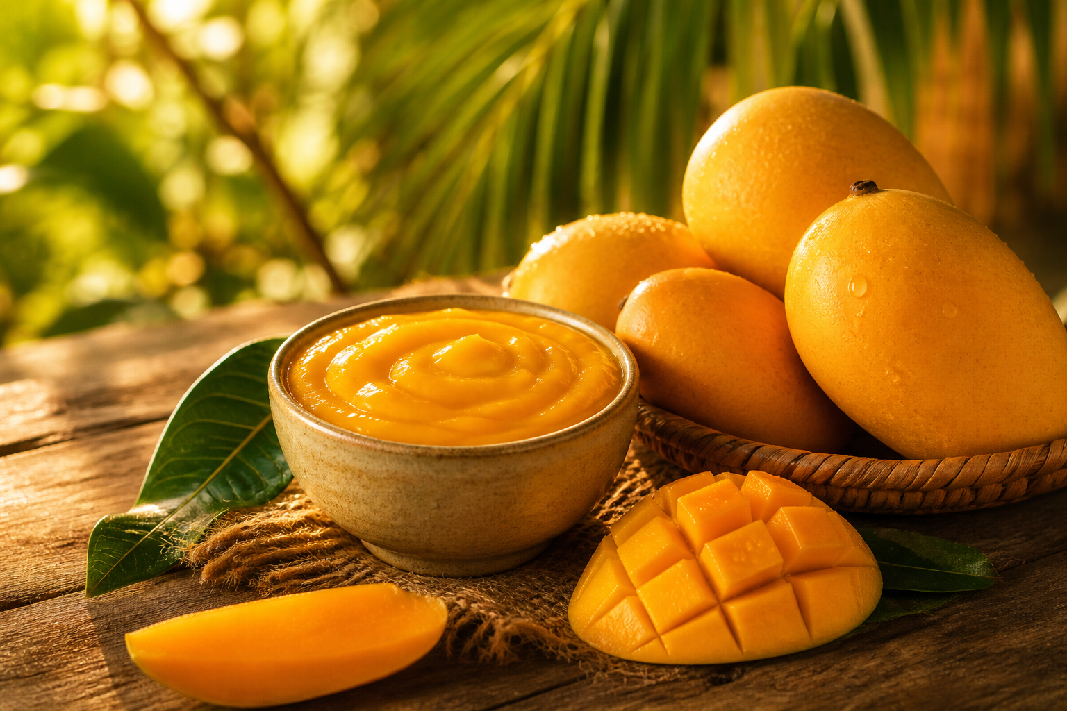 Authentic Konkan Hapus Alphonso mango pulp for bulk supply